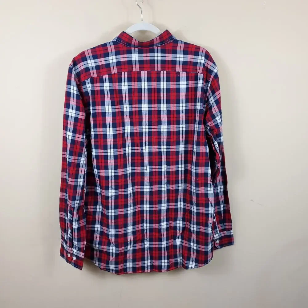 Banana Republic Plaid Standard Fit Button Up Shirt Size L